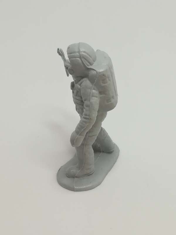 Miniature Grey Astronaut Holding Spanner (Miniature, suitable for printer's tray)