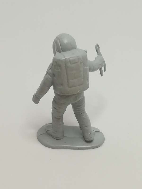 Miniature Grey Astronaut Holding Spanner (Miniature, suitable for printer's tray)