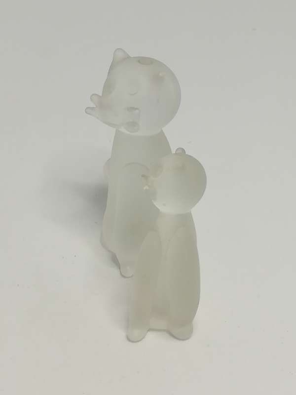 Miniature Glass Cat & Kitten (Miniature, suitable for printer's tray)