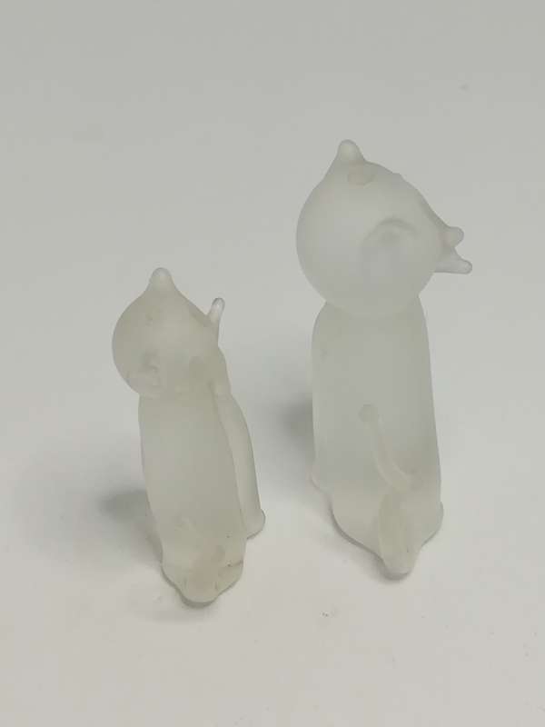 Miniature Glass Cat & Kitten (Miniature, suitable for printer's tray)
