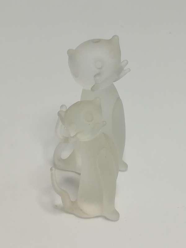 Miniature Glass Cat & Kitten (Miniature, suitable for printer's tray)