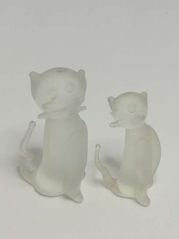 Miniature Glass Cat & Kitten (Miniature, suitable for printer's tray)