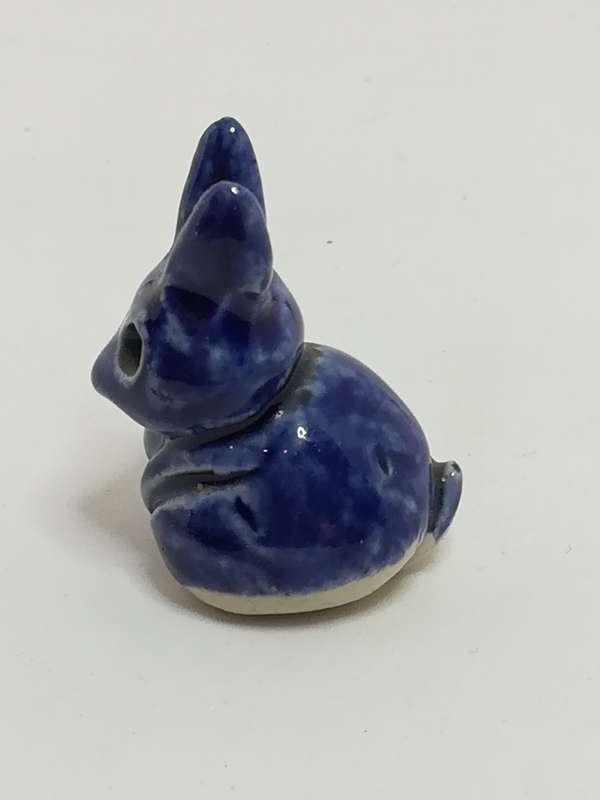 Miniature Blue Ceramic Rabbit (Miniature, suitable for printer's tray)