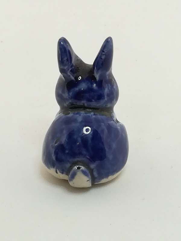 Miniature Blue Ceramic Rabbit (Miniature, suitable for printer's tray)