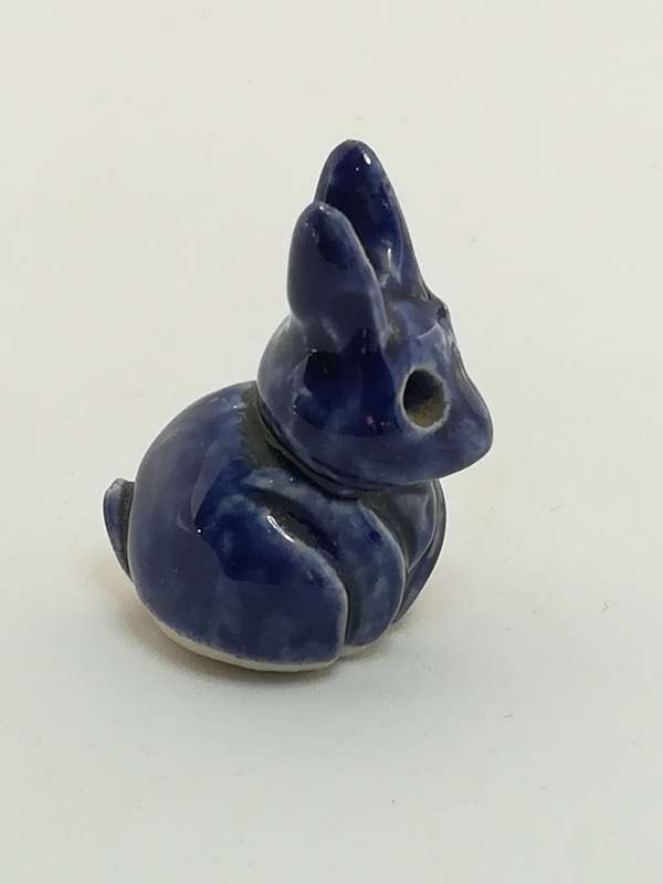 Miniature Blue Ceramic Rabbit (Miniature, suitable for printer's tray)