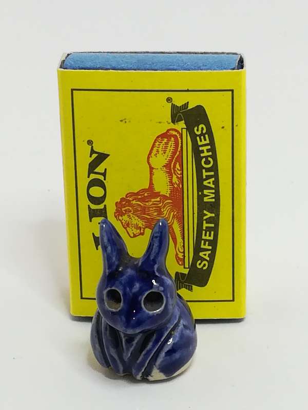 Miniature Blue Ceramic Rabbit (Miniature, suitable for printer's tray)
