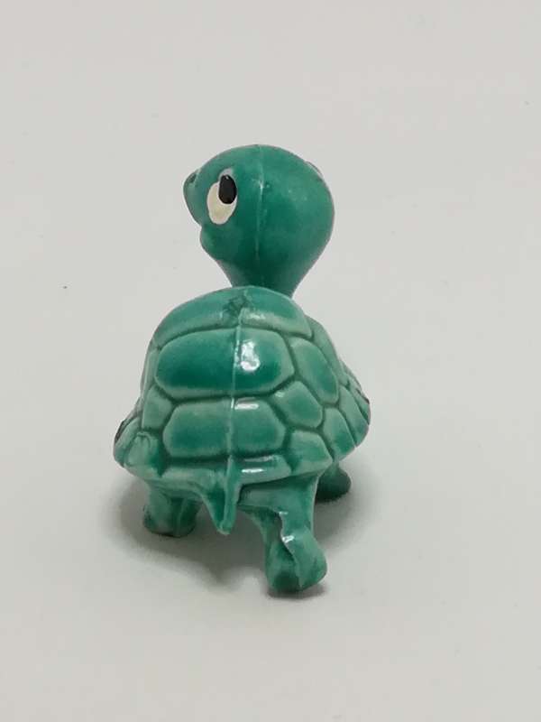 Miniature Cute Green Ceramic Tortoise - Design 1 (Miniature, suitable for printer's tray)