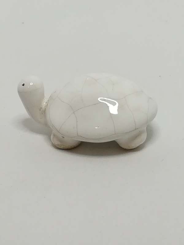 Miniature White Ceramic Tortoise (Miniature, suitable for printer's tray)