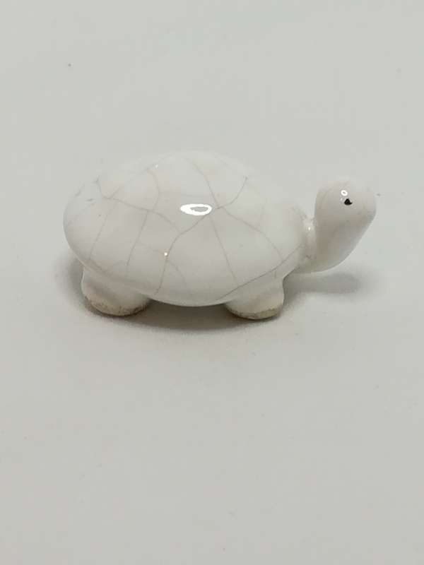 Miniature White Ceramic Tortoise (Miniature, suitable for printer's tray)