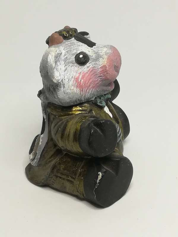 Small Black & White Cow with Pink Nose & Cheeks