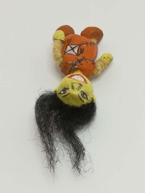 Miniature Wooden Doll (Has Two Faces, Front & Back) (Miniature, suitable for printer's tray)