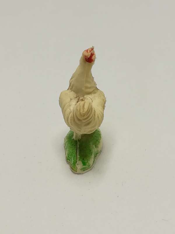 Miniature White & Green Hen (Miniature, suitable for printer's tray)