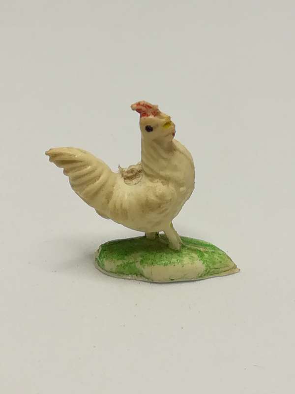 Miniature White & Green Hen (Miniature, suitable for printer's tray)
