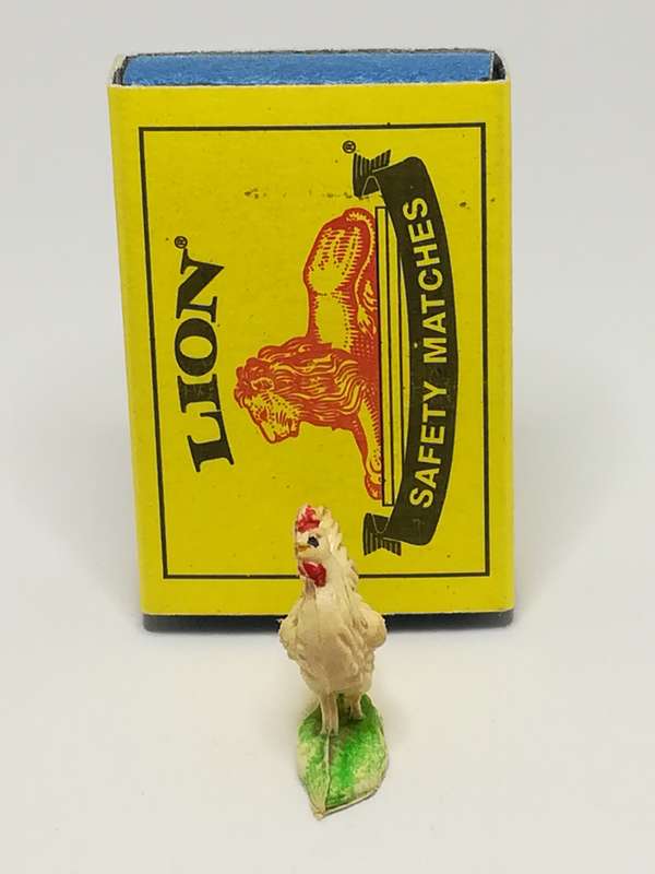 Miniature White & Green Hen (Miniature, suitable for printer's tray)