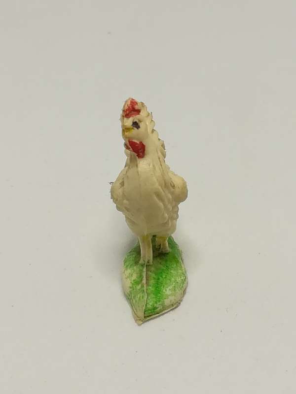 Miniature White & Green Hen (Miniature, suitable for printer's tray)