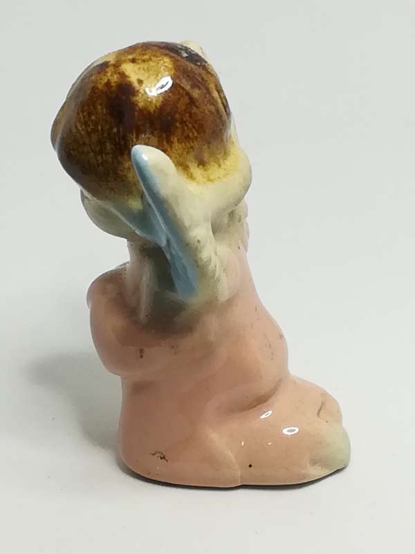 Ceramic Angel Pink with Blue Wings Praying (Miniature, suitable for printer's tray)