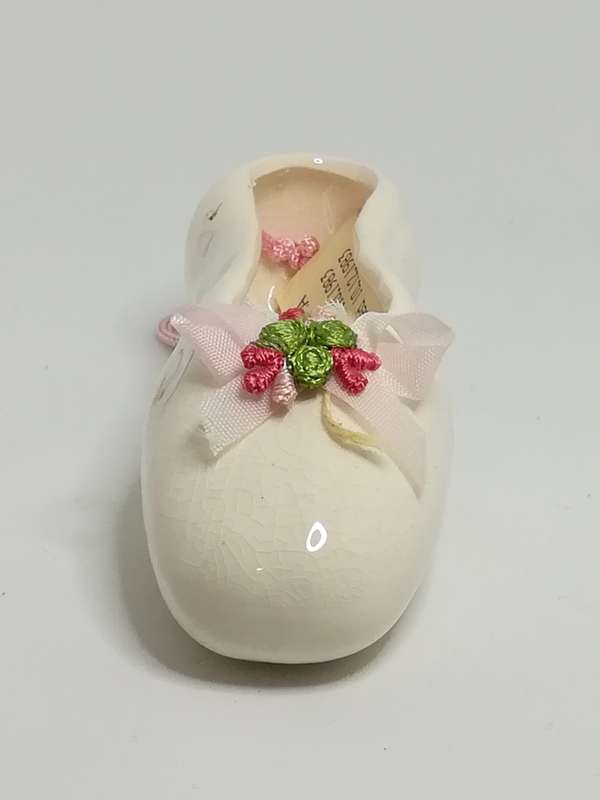 Small Single Pink Ceramic Ballet Slipper