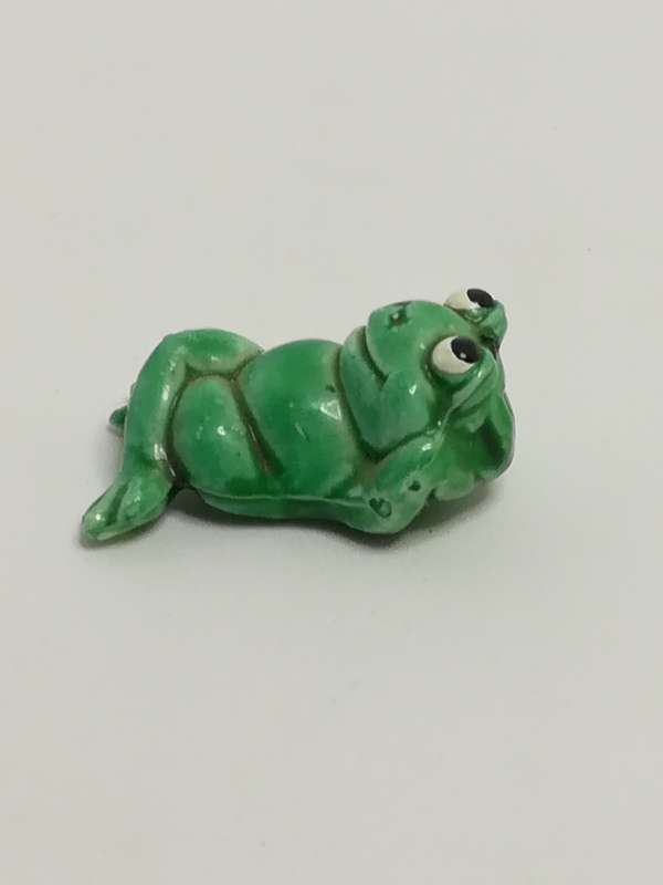 Miniature Green Frog Lying Down (Miniature, suitable for printer's tray)