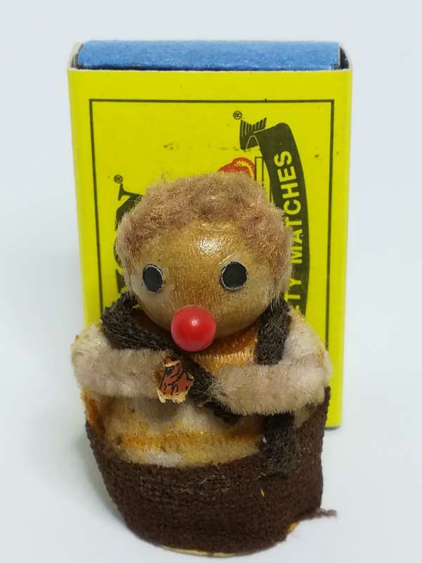 Miniature Wooden Doll Dressed in Brown (Mother Goose) (Miniature, suitable for printer's tray)
