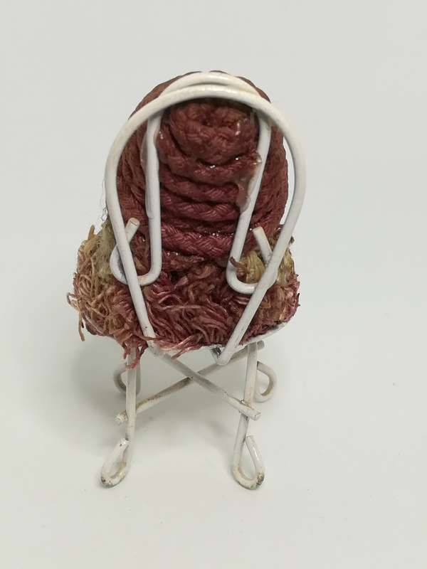 Small Wooden Brown Doll on Chair