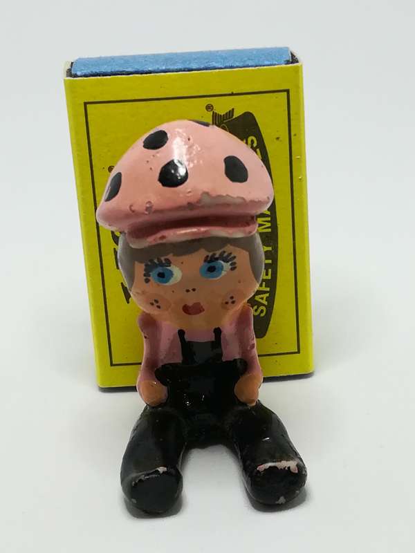 Miniature Doll Dressed in Pink & Black (Miniature, suitable for printer's tray)