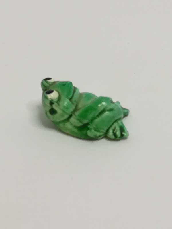 Miniature Green Frog Lying Down (Miniature, suitable for printer's tray)