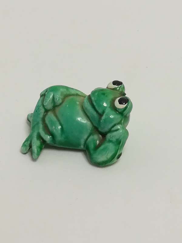 Miniature Green Frog Lying Down (Miniature, suitable for printer's tray)