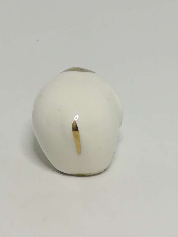 Miniature Ceramic White & Gold Elephant (Miniature, suitable for printer's tray)