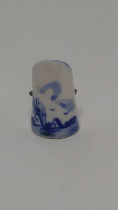 Miniature Ceramic Blue & White Delft Style Milk Bucket (Elesva Holland) (Miniature, suitable for ...
