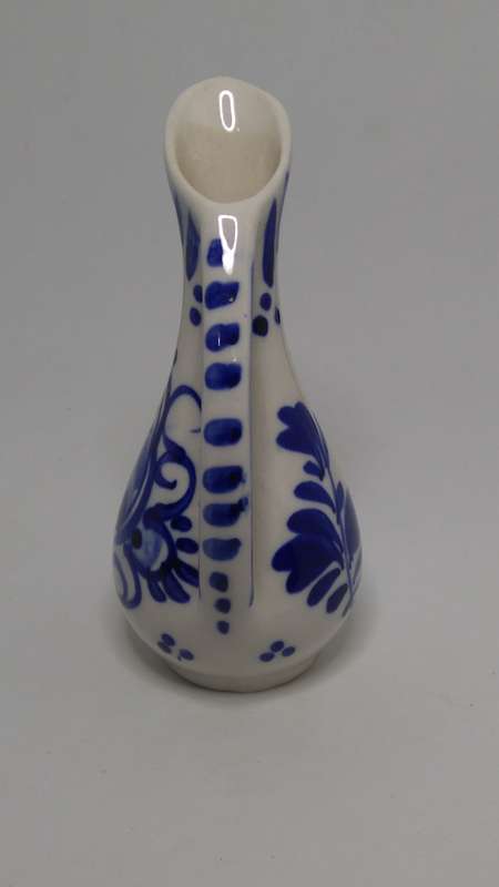 Small Ceramic Blue & White Delft Style Milk Jug (Elesva Holland)