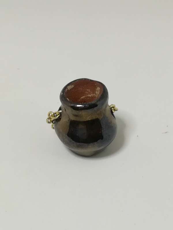 Miniature Metal Pot with Chain (Miniature, suitable for printer's tray)