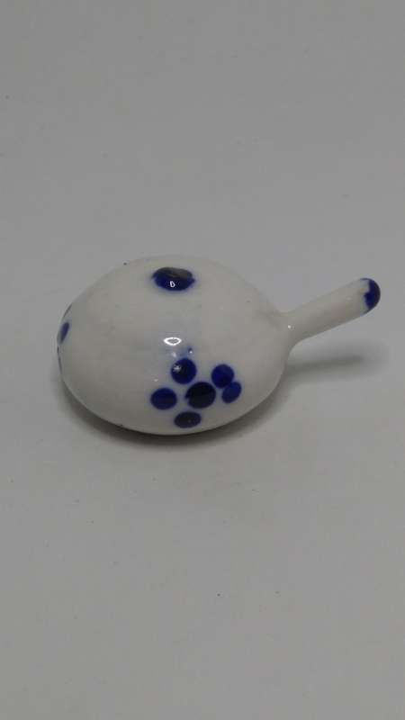 Miniature Ceramic Blue & White Delft Style Tea Pot (Elesva Holland) (Miniature, suitable for prin...