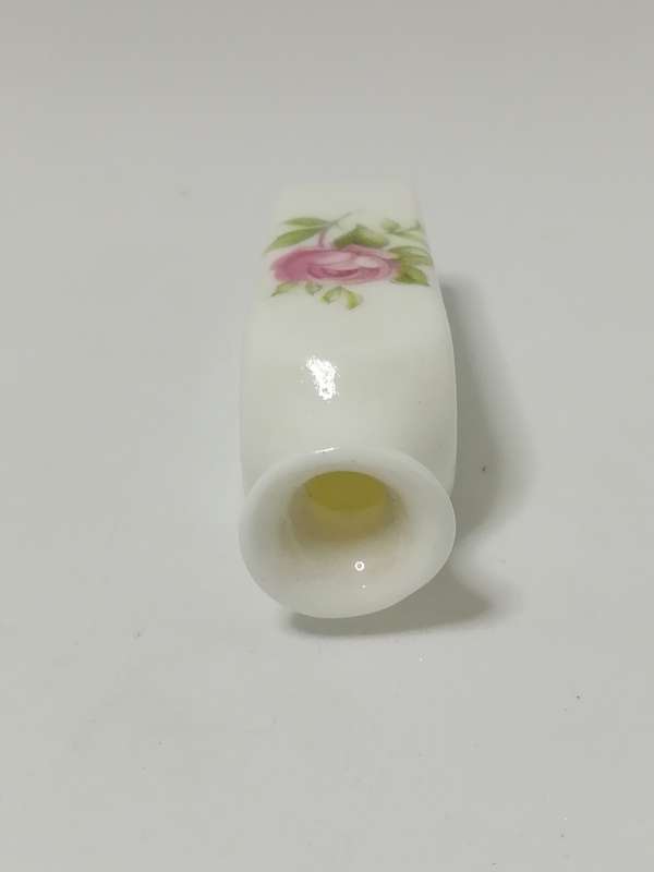 Miniature White Vase with Flower (for Printer's Tray/Dollhouse)