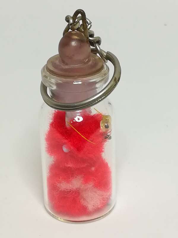 Miniature Key Holder Bottle Red Cat Inside (Miniature, suitable for printer's tray)
