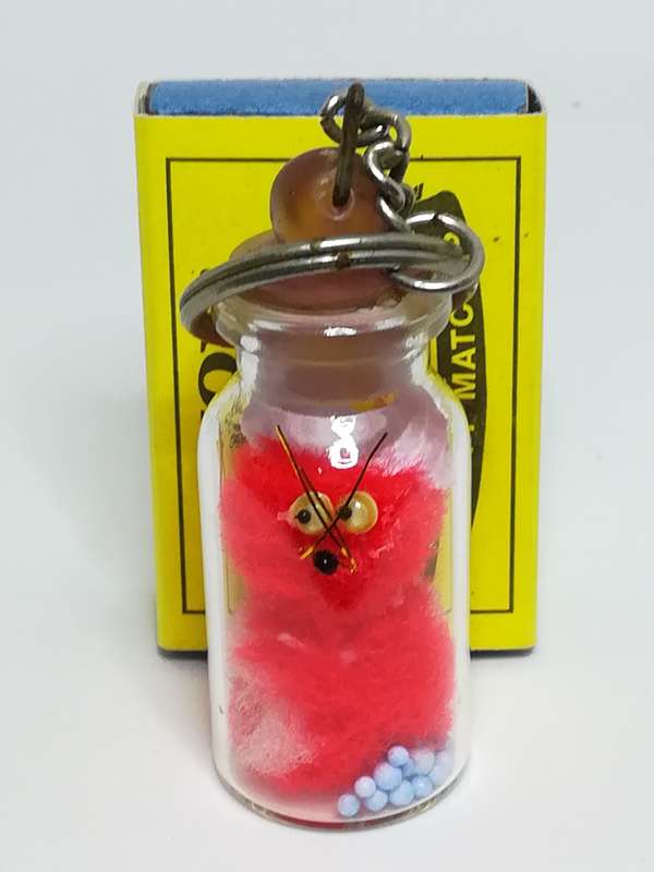 Miniature Key Holder Bottle Red Cat Inside (Miniature, suitable for printer's tray)