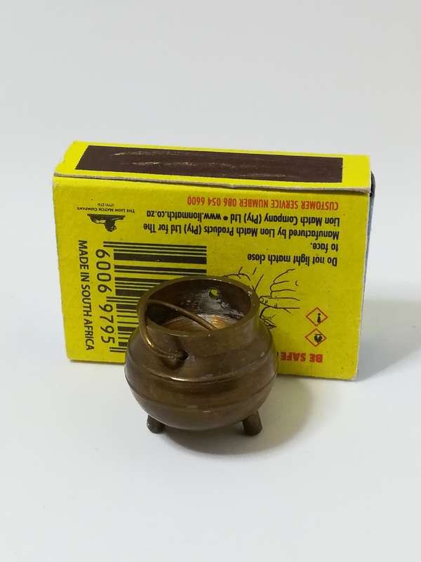 Miniature Brass Cauldron/Potjie Brass (Miniature, suitable for printer's tray)