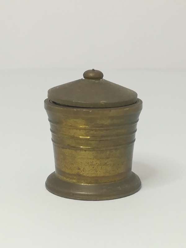 Miniature Pot with Lid Brass (Miniature, suitable for printer's tray)