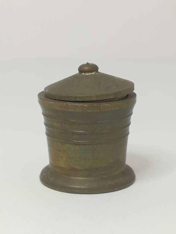 Miniature Pot with Lid Brass (Miniature, suitable for printer's tray)