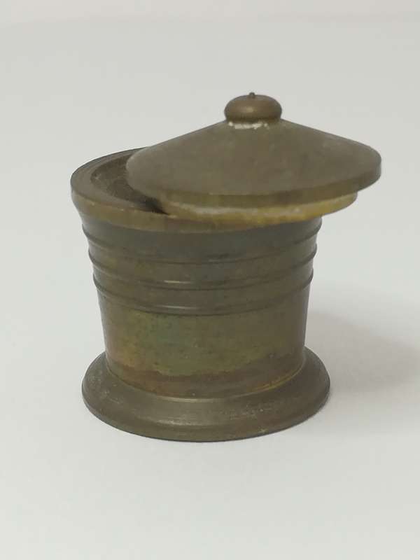 Miniature Pot with Lid Brass (Miniature, suitable for printer's tray)