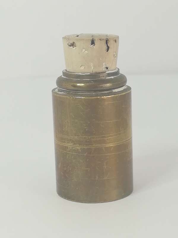 Miniature Brass Cannister with Cork Lid Brass (Miniature, suitable for printer's tray)