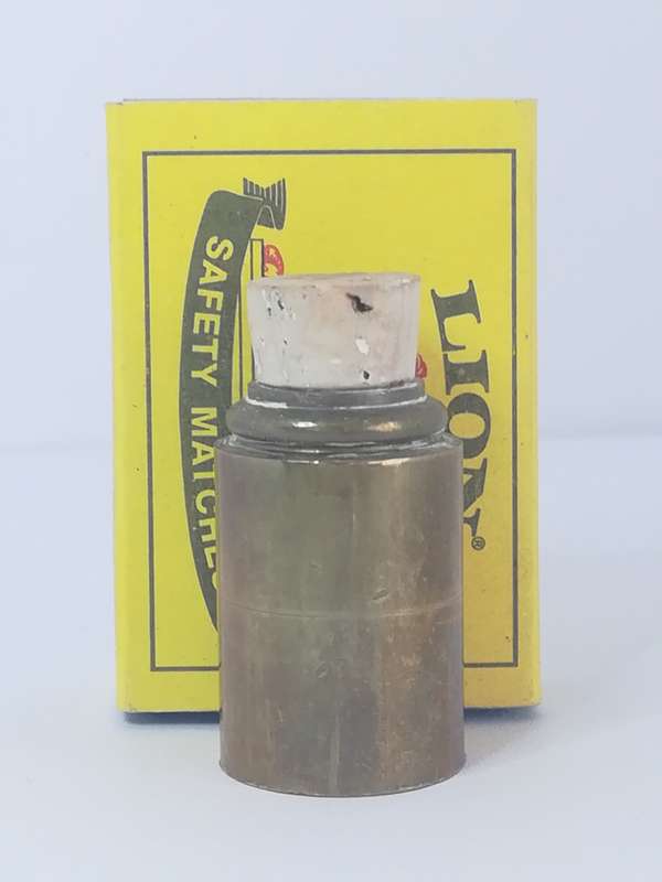 Miniature Brass Cannister with Cork Lid Brass (Miniature, suitable for printer's tray)