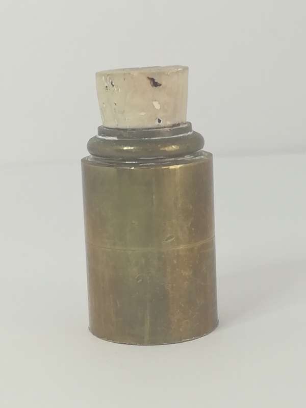 Miniature Brass Cannister with Cork Lid Brass (Miniature, suitable for printer's tray)