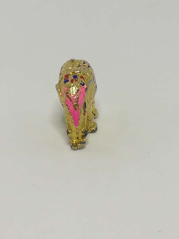 Miniature Brass Indian Decorated Elephant Name/Note Display Holder - Style 1 (Miniature, suitable...