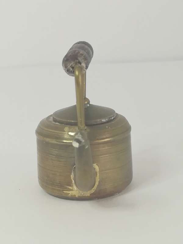Miniature Teapot with Lid Brass (Miniature, suitable for printer's tray)