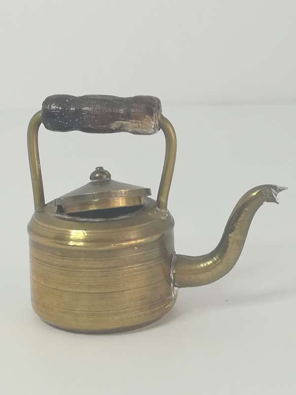 Miniature Teapot with Lid Brass (Miniature, suitable for printer's tray)