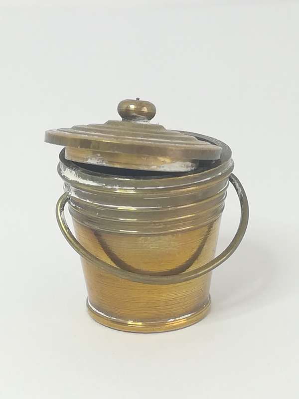 Miniature Bucket with Lid Brass (Miniature, suitable for printer's tray)