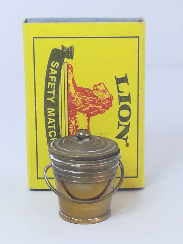 Miniature Bucket with Lid Brass (Miniature, suitable for printer's tray)