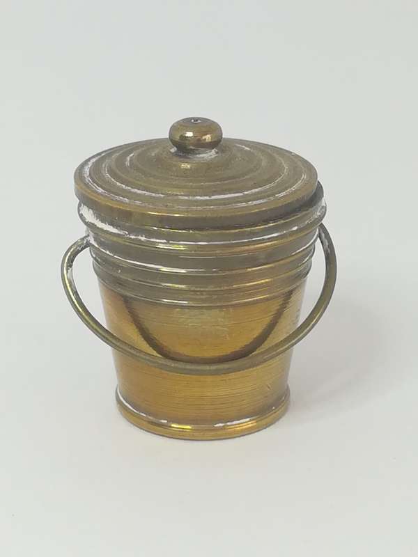 Miniature Bucket with Lid Brass (Miniature, suitable for printer's tray)