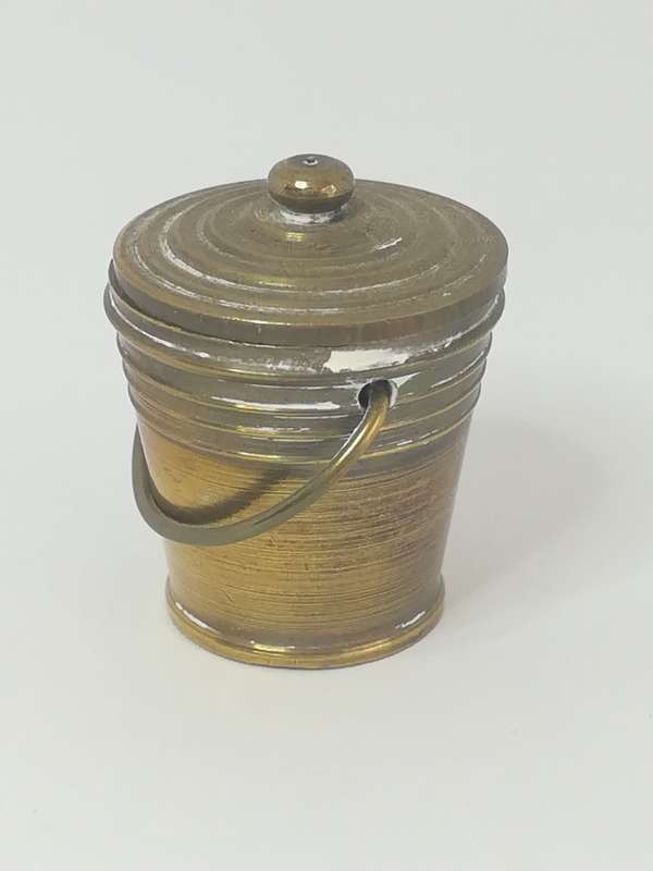 Miniature Bucket with Lid Brass (Miniature, suitable for printer's tray)