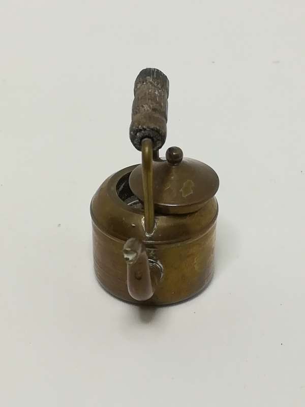 Miniature Kettle with Lid Brass (Miniature, suitable for printer's tray)